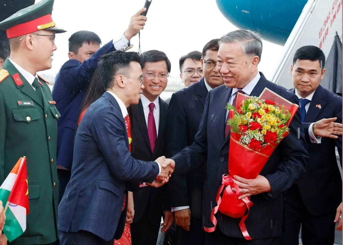 Tổng B&iacute; thư, Chủ tịch nước T&ocirc; L&acirc;m đến New Delhi, bắt đầu thăm cấp Nh&agrave; nước Cộng h&ograve;a Ấn Độ- Ảnh 1.