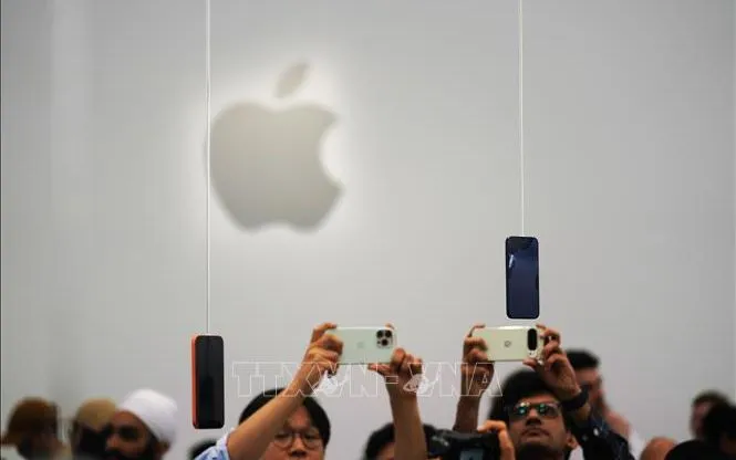 Điện thoại iPhone của hãng Apple được giới thiệu tại Cupertino, California, Mỹ. Ảnh tư liệu: THX/TTXVN