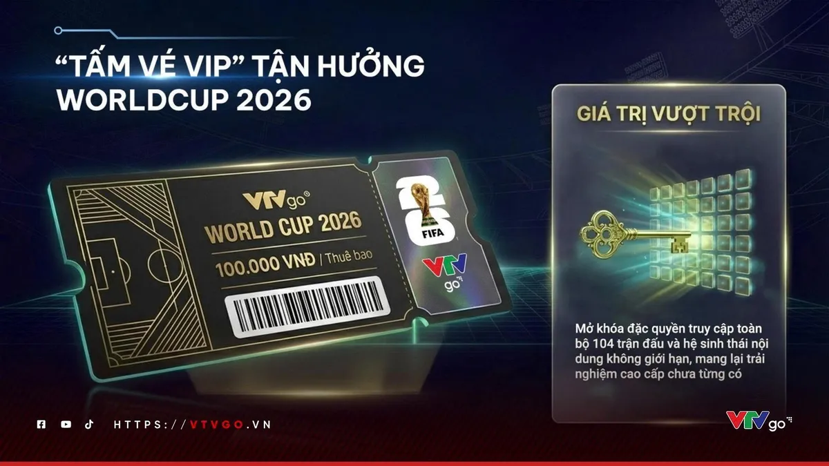 Sở hữu "tấm v&eacute; VIP" thưởng thức trọn vẹn 104 trận đấu FIFA World Cup 2026&trade; tr&ecirc;n VTVgo   - Ảnh 1.