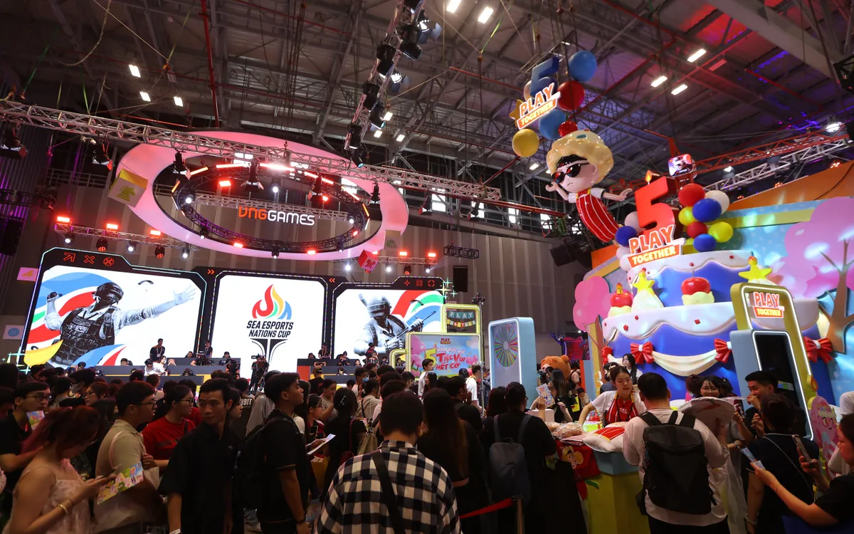 Không gian booth VNGGames tại Vietnam GameVerse 2026. Ảnh: VNG
