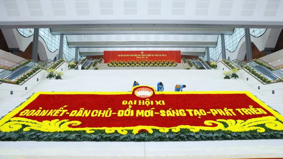Đại hội đại biểu to&agrave;n quốc Mặt trận Tổ quốc Việt Nam lần thứ XI diễn ra từ h&ocirc;m nay (11/5) - Ảnh 1.