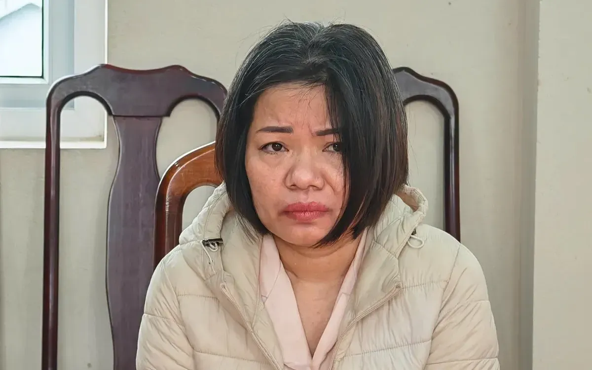 Đối tượng Trương Thị Bắc tại cơ quan Công an (ảnh: Công an Hà Nội)
