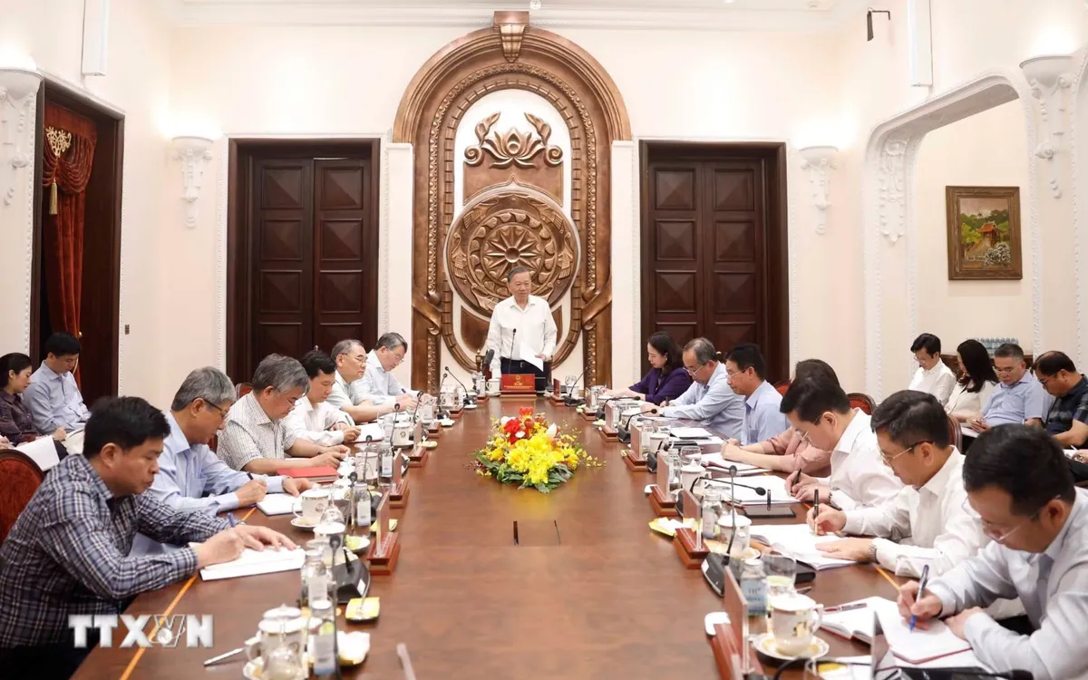 Tổng Bí thư, Chủ tịch nước Tô Lâm phát biểu. (Ảnh: Thống Nhất/TTXVN)