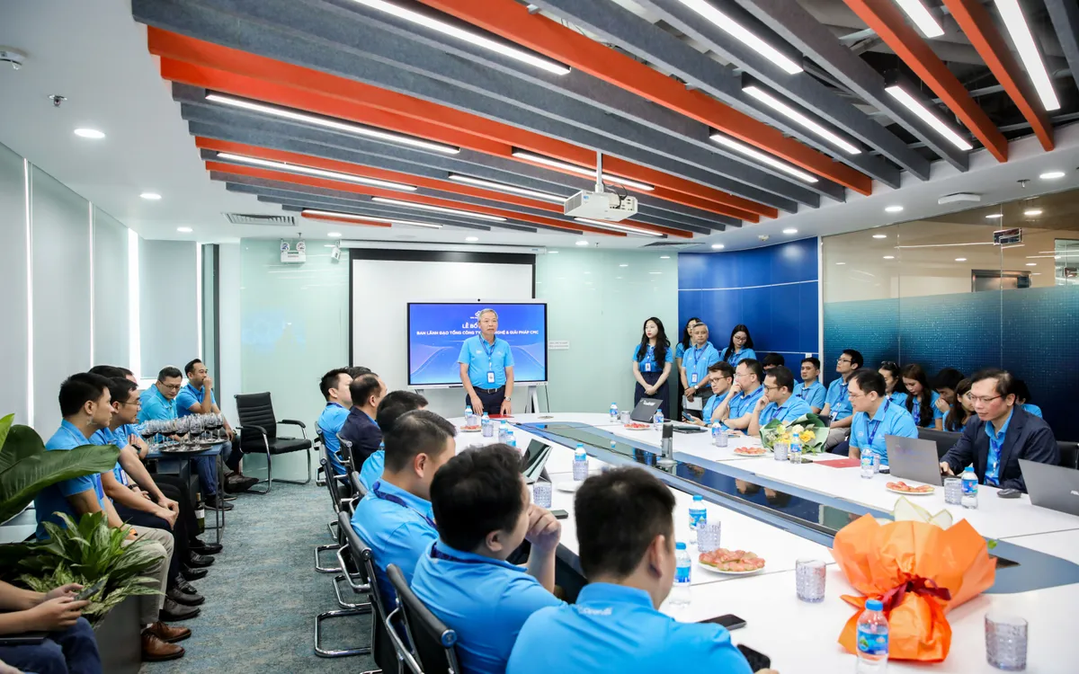 Toàn cảnh chương trình công bố tái cấu trúc CMC TS và lễ bổ nhiệm ban lãnh đạo mới CMC TS.