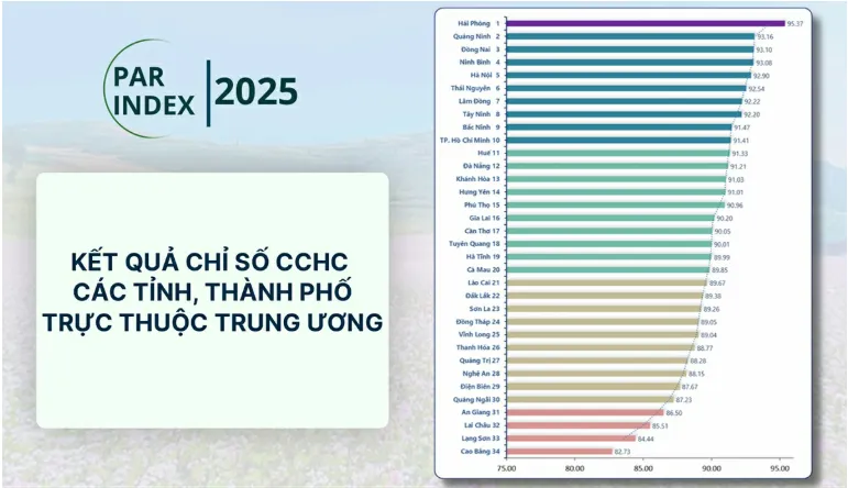 TP Hồ Chí Minh tăng 11 bậc, vào nhóm dẫn đầu cả nước về cải cách hành chính- Ảnh 2.
TP Hồ Chí Minh tăng 11 bậc, vào nhóm dẫn đầu cả nước về cải cách hành chính- Ảnh 2.