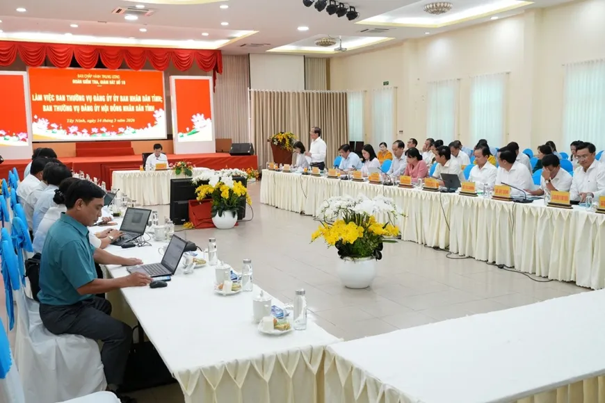 Đoàn kiểm tra số 19 của Bộ Chính trị làm việc với Tây Ninh - Ảnh 2.