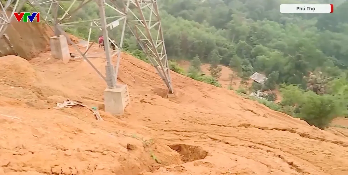 Nguy cơ sạt lở tuyến đường dây 500Kv Lào Cai - Vĩnh Yên - Ảnh 1.