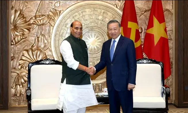 Tổng B&iacute; thư, Chủ tịch nước T&ocirc; L&acirc;m tiếp Bộ trưởng Quốc ph&ograve;ng Ấn Độ Rajnath Singh- Ảnh 1.