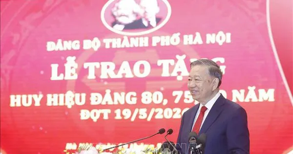 Tổng Bí thư, Chủ tịch nước Tô Lâm: Huy hiệu Đảng được khắc trong lòng Đảng, trong lòng Nhân dân, như một biểu tượng của niềm tin, của lý tưởng, của cống hiến và trách nhiệm nêu gương.