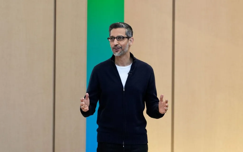 Giám đốc điều hành Alphabet Sundar Pichai phát biểu tại sự kiện Google I/O ở Mountain View, California, Mỹ, ngày 19/5/2026. (Ảnh: AP)