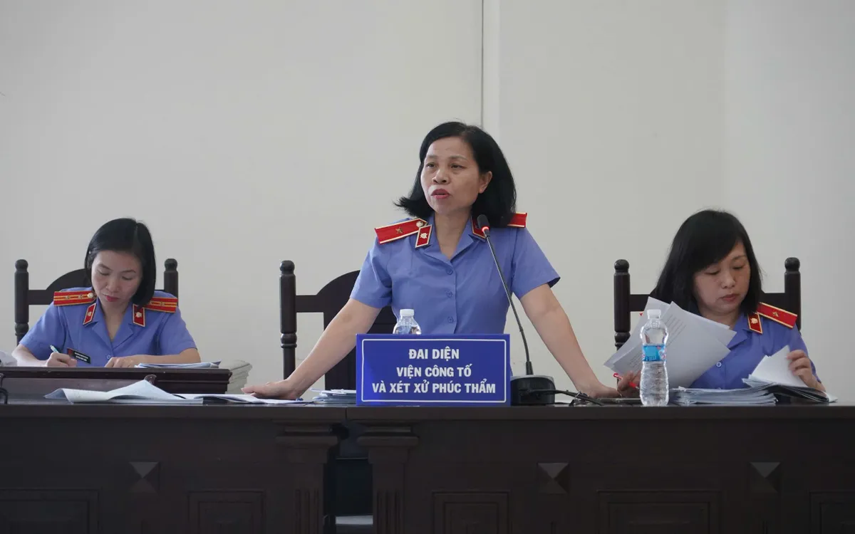 Đại diện VKS tại phiên toà.