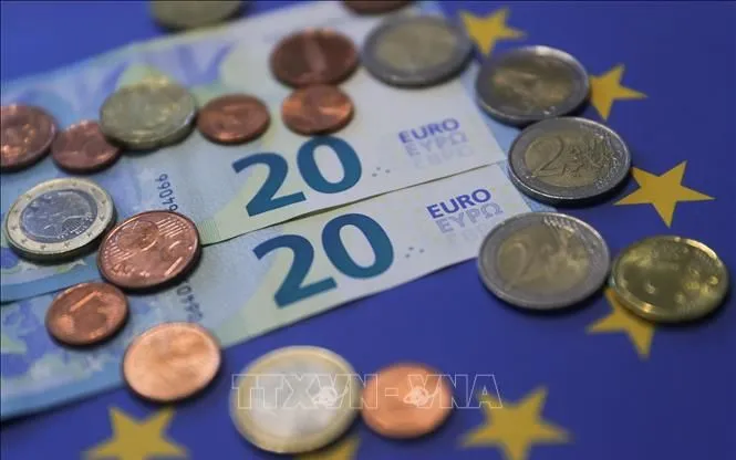 Đồng euro tại Brussels, Bỉ. Ảnh tư liệu: THX/TTXVN