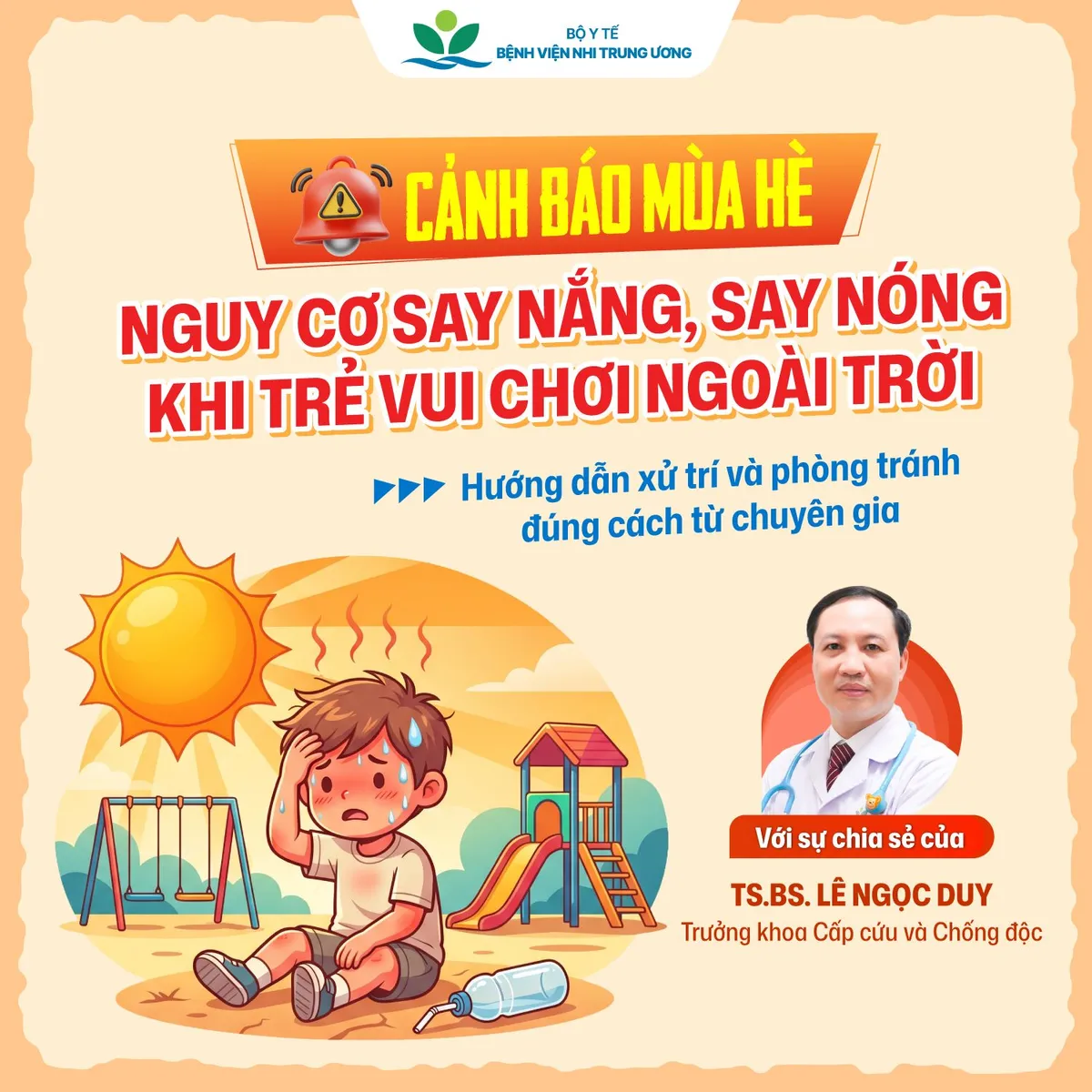 Nguy cơ say nắng, say nóng khi trẻ vui chơi ngoài trời- Ảnh 1. Nguy cơ say nắng, say nóng khi trẻ vui chơi ngoài trời- Ảnh 1.