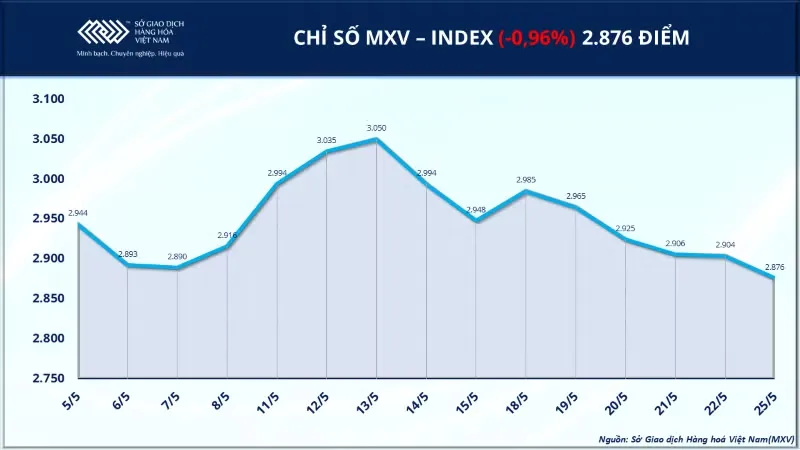 Áp lực bán lan rộng, MXV-Index rời vùng 2.900 điểm- Ảnh 1. Áp lực bán lan rộng, MXV-Index rời vùng 2.900 điểm- Ảnh 1.