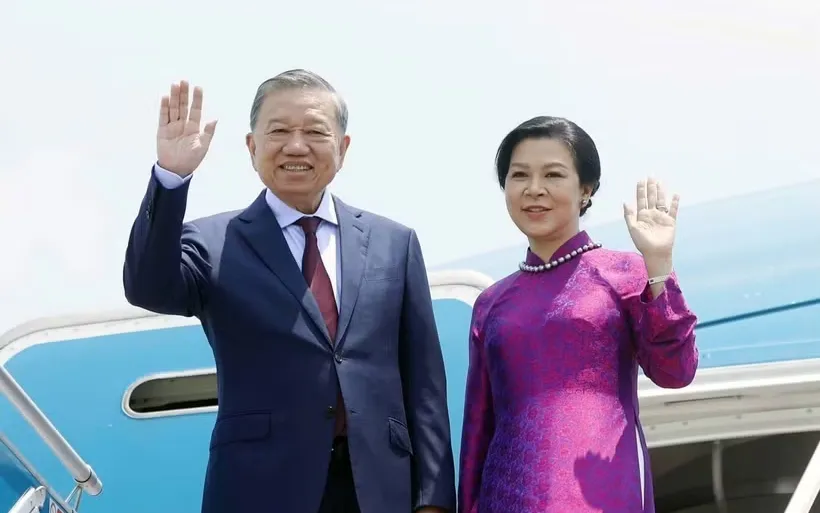 Tổng Bí thư, Chủ tịch nước Tô Lâm và Phu nhân rời Hà Nội, lên đường thăm chính thức Thái Lan - Ảnh: TTXVN

