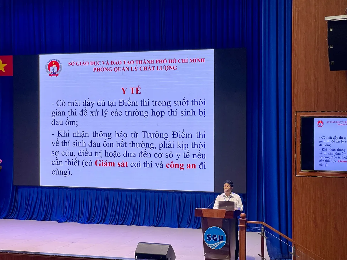 TP Hồ Chí Minh: Không để xảy ra sai sót, ảnh hưởng đến quyền lợi thí sinh thi tốt nghiệp THPT- Ảnh 2. TP Hồ Chí Minh: Không để xảy ra sai sót, ảnh hưởng đến quyền lợi thí sinh thi tốt nghiệp THPT- Ảnh 2.