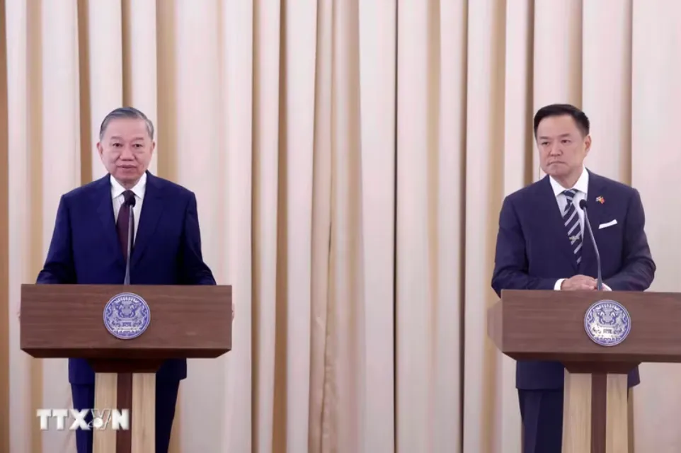 Tổng Bí thư, Chủ tịch nước Tô Lâm: Việt Nam - Thái Lan sẽ đẩy mạnh hợp tác các lĩnh vực tiềm năng- Ảnh 1. Tổng Bí thư, Chủ tịch nước Tô Lâm: Việt Nam - Thái Lan sẽ đẩy mạnh hợp tác các lĩnh vực tiềm năng- Ảnh 1.