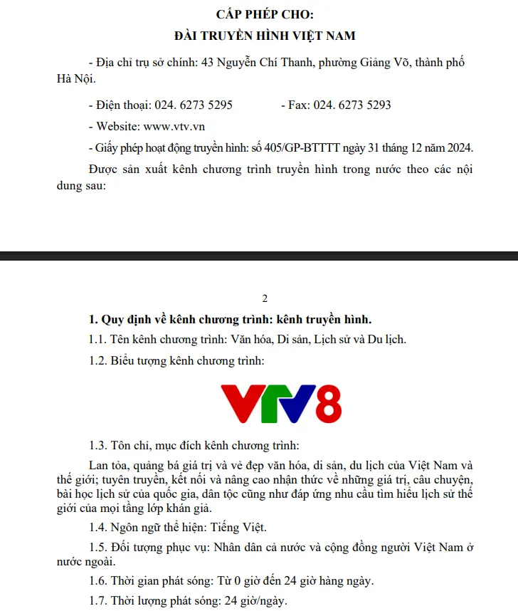 VTV8 ch&iacute;nh thức trở th&agrave;nh k&ecirc;nh truyền h&igrave;nh quốc gia về Văn h&oacute;a, Di sản, Lịch sử v&agrave; Du lịch- Ảnh 1.