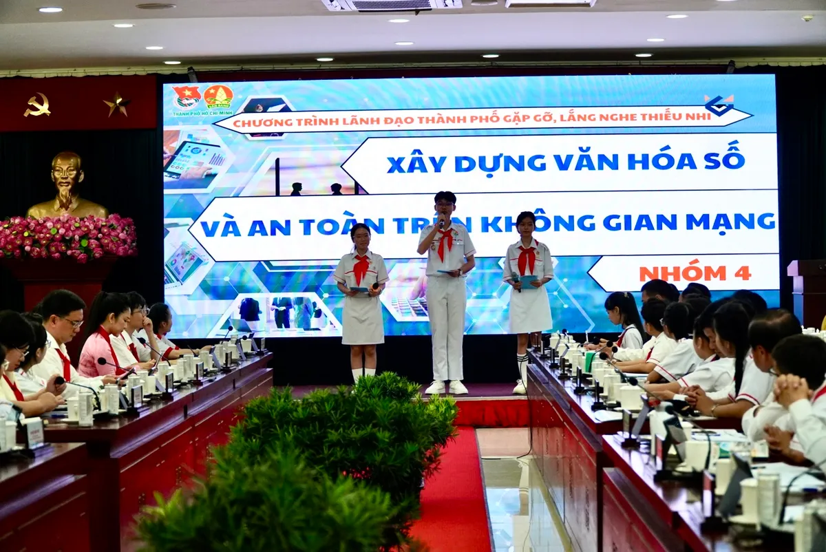 Thiếu nhi TP Hồ Chí Minh đề xuất nhiều ý tưởng cho thành phố an toàn và nhân văn - Ảnh 2.