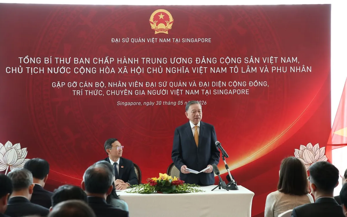 Tổng Bí thư, Chủ tịch nước Tô Lâm phát biểu tại cuộc gặp.