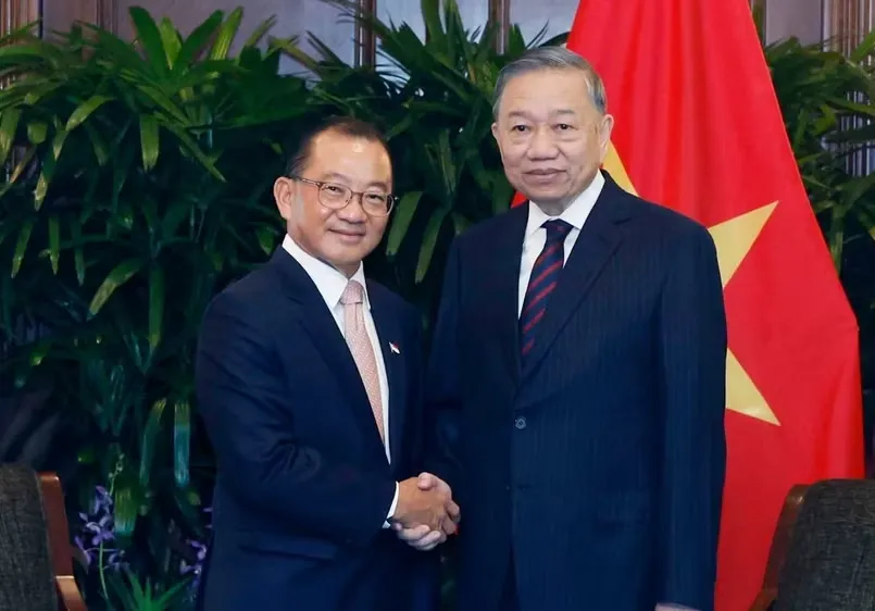 Tổng Bí thư, Chủ tịch nước Tô Lâm hội kiến Chủ tịch Quốc hội Singapore - Ảnh 1.