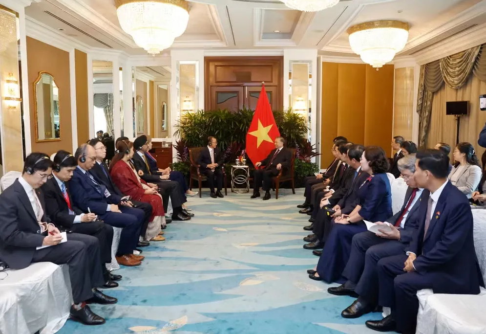Tổng Bí thư, Chủ tịch nước Tô Lâm hội kiến Chủ tịch Quốc hội Singapore - Ảnh 2.