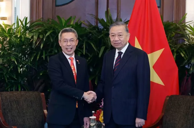 Tổng B&iacute; thư, Chủ tịch nước T&ocirc; L&acirc;m tiếp l&atilde;nh đạo c&aacute;c doanh nghiệp v&agrave; tổ chức t&agrave;i ch&iacute;nh lớn của Singapore - Ảnh 1.