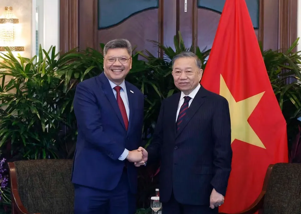 Tổng B&iacute; thư, Chủ tịch nước T&ocirc; L&acirc;m tiếp l&atilde;nh đạo c&aacute;c doanh nghiệp v&agrave; tổ chức t&agrave;i ch&iacute;nh lớn của Singapore - Ảnh 3.