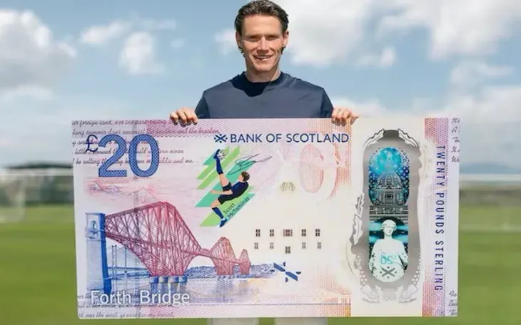 Scotland phát hành tiền giấy in hình bàn thắng lịch sử mừng ngày trở lại World Cup sau 28 năm- Ảnh 1. Scotland phát hành tiền giấy in hình bàn thắng lịch sử mừng ngày trở lại World Cup sau 28 năm- Ảnh 1.