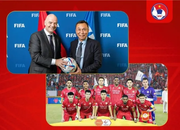 Chủ tịch FIFA gửi thư ch&uacute;c mừng CLB C&ocirc;ng an H&agrave; Nội sau chức v&ocirc; địch V.League 2025/26- Ảnh 1.