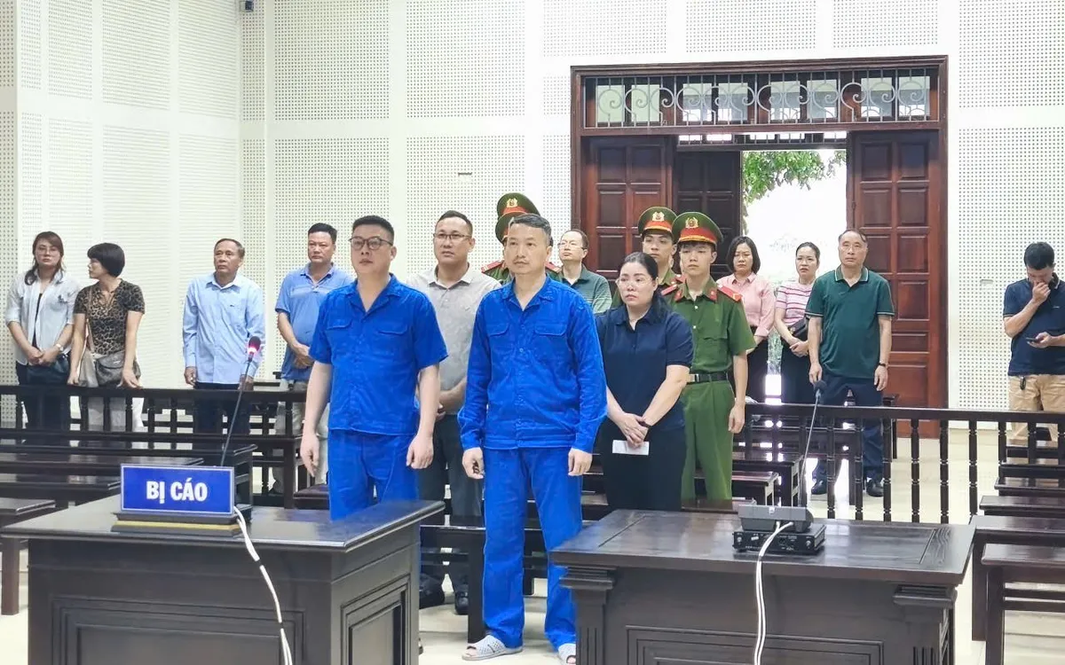 Các bị cáo tại phiên tòa