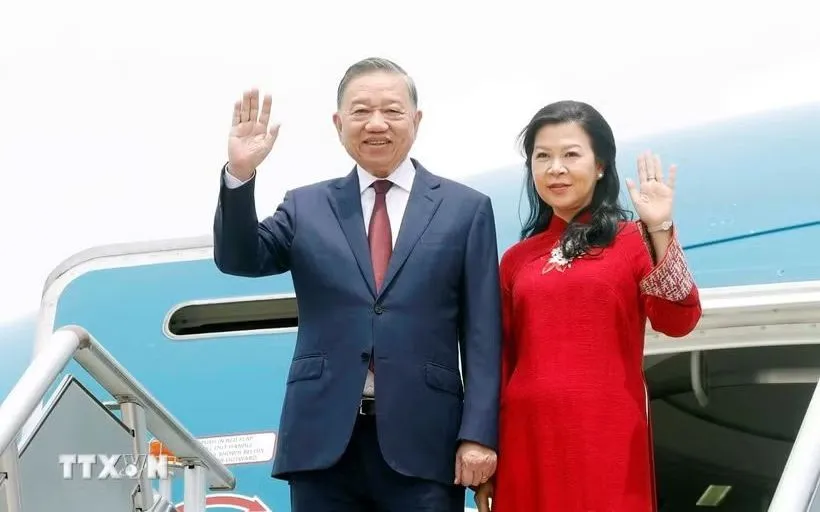 Tổng Bí thư, Chủ tịch nước Tô Lâm và Phu nhân đến thủ đô Manila thăm cấp Nhà nước Cộng hòa Philippines - Ảnh 1.