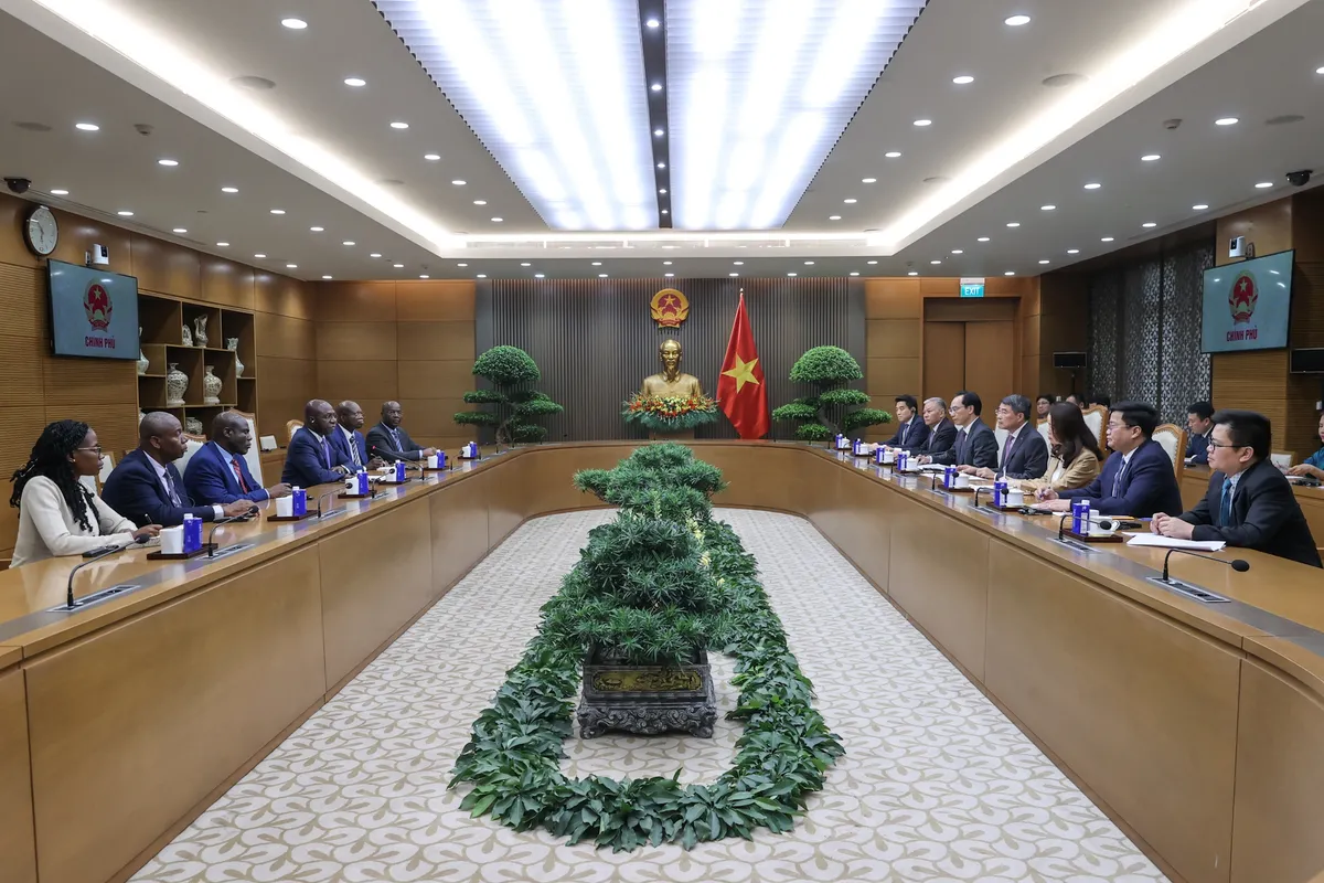 Thủ tướng Chính phủ Lê Minh Hưng đề nghị thúc đẩy hợp tác toàn diện giữa Việt Nam và Angola- Ảnh 1. Thủ tướng Chính phủ Lê Minh Hưng đề nghị thúc đẩy hợp tác toàn diện giữa Việt Nam và Angola- Ảnh 1.