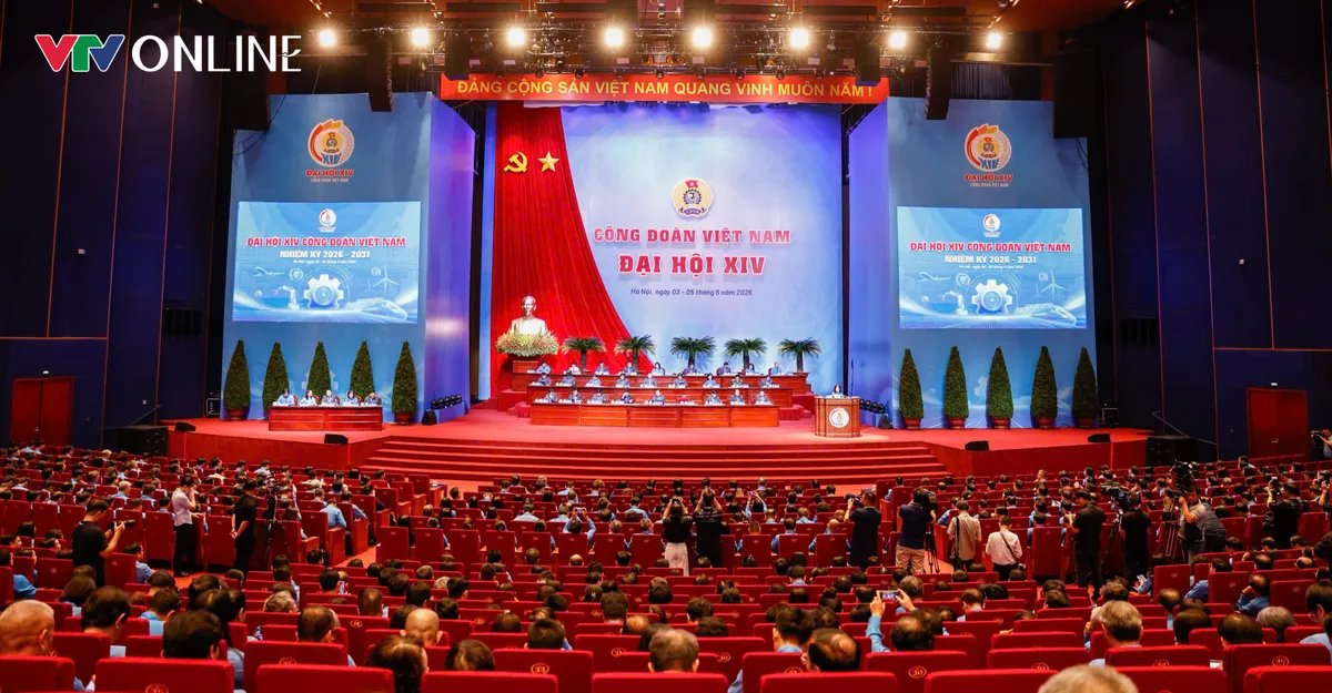 Đại hội XIV C&ocirc;ng đo&agrave;n Việt Nam khai mạc phi&ecirc;n thứ nhất - Ảnh 1.
