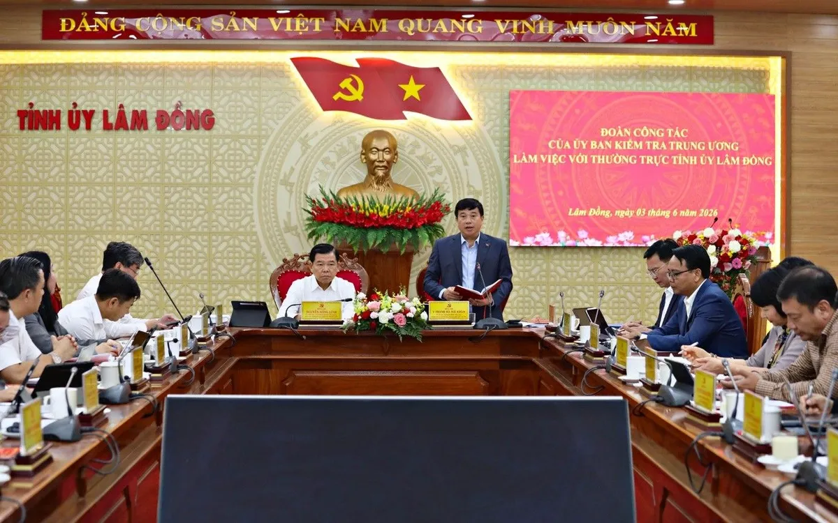 Đoàn công tác Uỷ ban Kiểm tra Trung ương có buổi làm việc với thường trực Tỉnh ủy Lâm Đồng nhằm tháo gỡ vướng mắc những dự án tồn đọng.