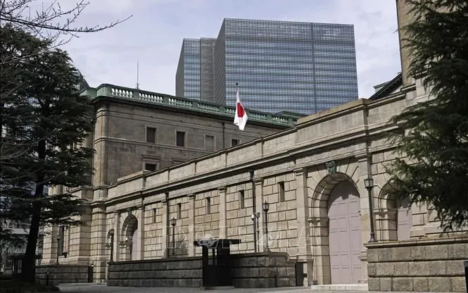 Trụ sở Ngân hàng trung ương Nhật Bản tại thủ đô Tokyo. Ảnh: Kyodo/TTXVN