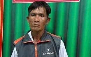 Đối tượng Nguyễn Huỳnh Thành Luân tại cơ quan Công an.