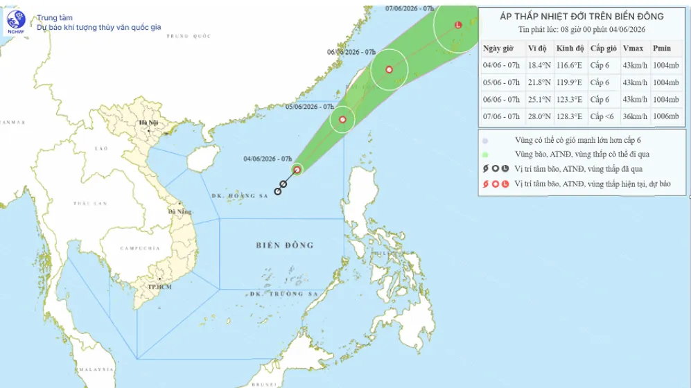 Tin mới nhất về &aacute;p thấp nhiệt đới đầu ti&ecirc;n năm 2026 xuất hiện tr&ecirc;n biển Đ&ocirc;ng- Ảnh 1.