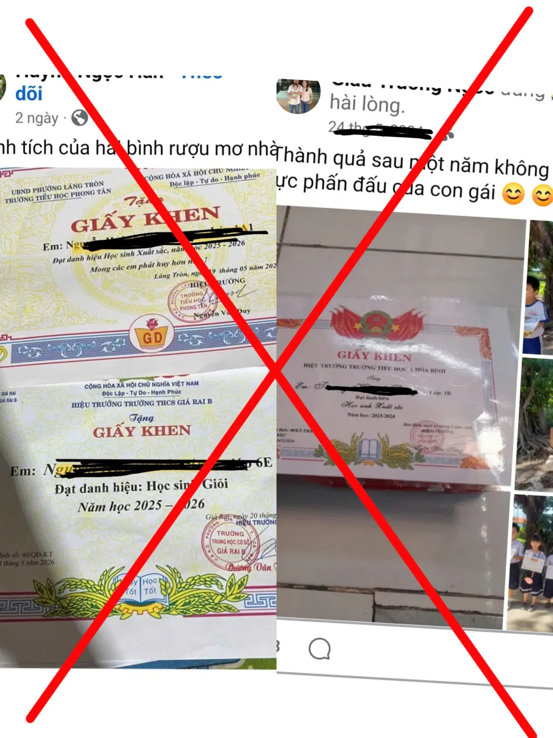 Nguy cơ lộ lọt dữ liệu cá nhân từ việc “khoe” thành tích học tập của con lên mạng - Ảnh 1.