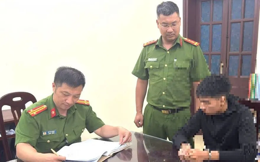 Bị can V.H.N tại cơ quan Công an