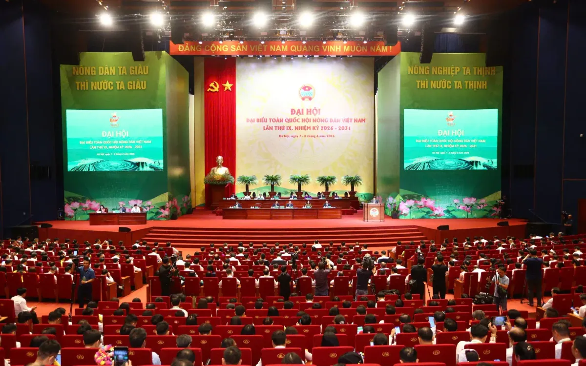 Đại hội đại biểu toàn quốc Hội Nông dân Việt Nam lần thứ IX diễn ra từ ngày 7-8/6, là sự kiện chính trị quan trọng của giai cấp nông dân và tổ chức Hội Nông dân Việt Nam. Đại hội có chủ đề: "Đoàn kết - Dân chủ - Đột phá - Hợp tác - Phát triển".