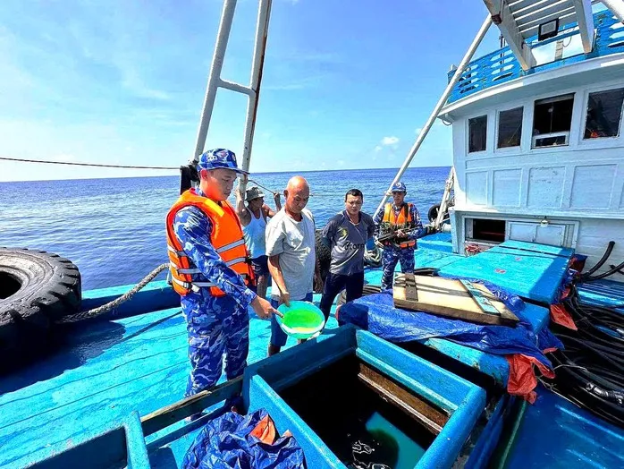 Ph&aacute;t hiện t&agrave;u vận chuyển tr&aacute;i ph&eacute;p hơn 150.000 l&iacute;t dầu D.O tr&ecirc;n v&ugrave;ng biển T&acirc;y Nam - Ảnh 1.