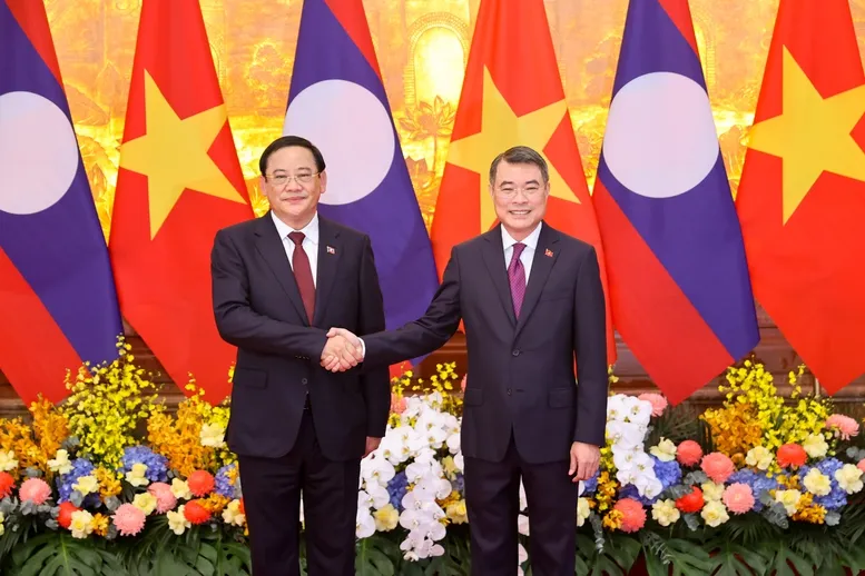 Thủ tướng Lê Minh Hưng chủ trì lễ đón chính thức Thủ tướng Lào Sonexay Siphandone  - Ảnh 5.