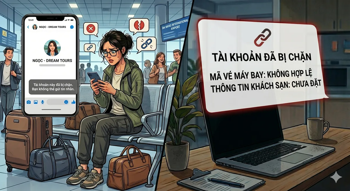 Bẫy lừa "Du lịch giá rẻ": Khi sự cả tin bị thao túng bởi công nghệ.- Ảnh 2. Bẫy lừa "Du lịch giá rẻ": Khi sự cả tin bị thao túng bởi công nghệ.- Ảnh 2.