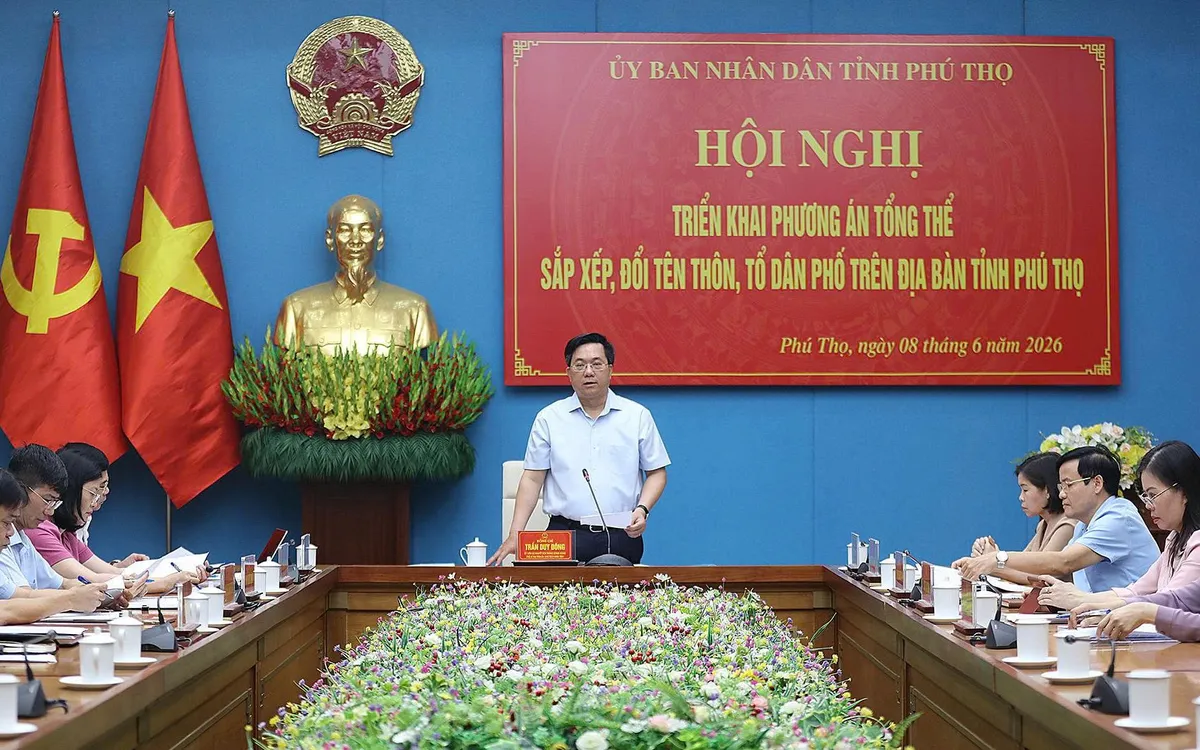 Quang cảnh hội nghị. Ảnh: UBND tỉnh Phú Thọ.