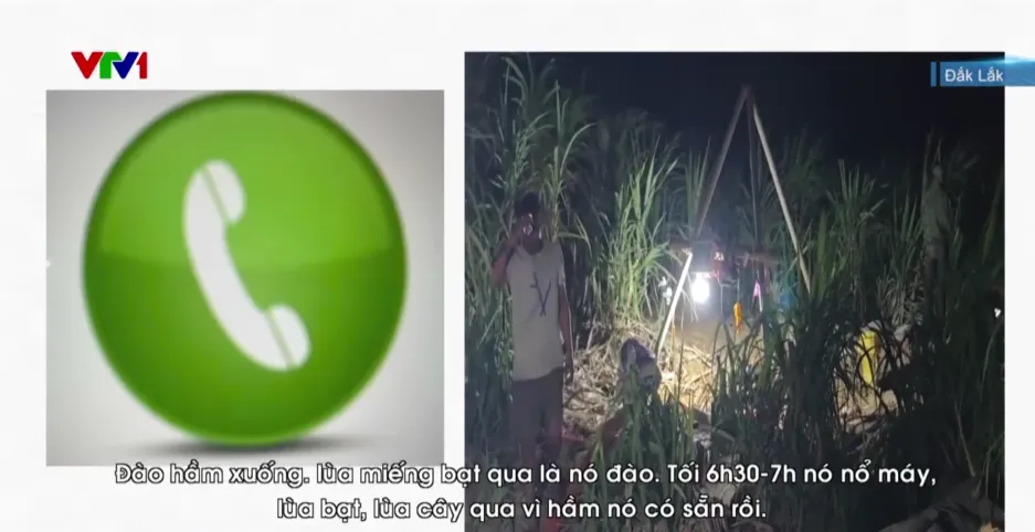 Thâm nhập điểm khai thác vàng trái phép giữa ruộng mía ở Đắk Lắk- Ảnh 2. Thâm nhập điểm khai thác vàng trái phép giữa ruộng mía ở Đắk Lắk- Ảnh 2.