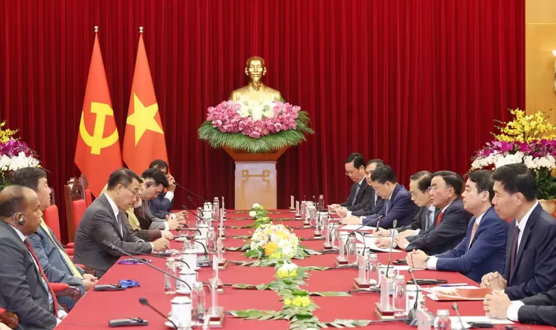 Thường trực Ban B&iacute; thư Trần Cẩm T&uacute; tiếp c&aacute;c ch&iacute;nh đảng c&aacute;c nước Đ&ocirc;ng Nam &Aacute; - Ảnh 1.