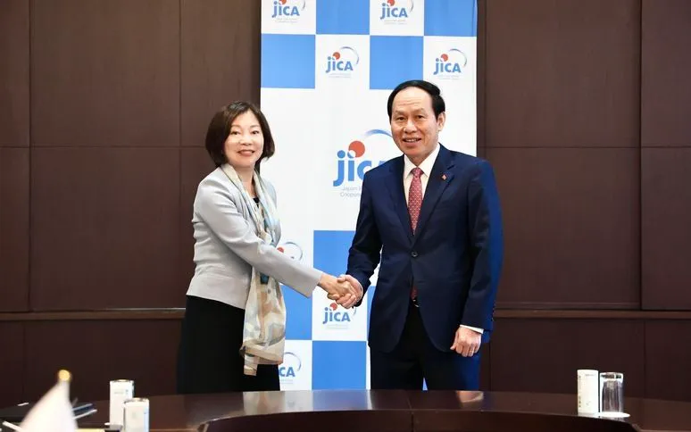 Phó Thủ tướng Chính phủ Lê Tiến Châu tiếp bà Miyazaki Katsura, Phó Chủ tịch thường trực Cơ quan Hợp tác quốc tế Nhật Bản (JICA) - Ảnh: VGP