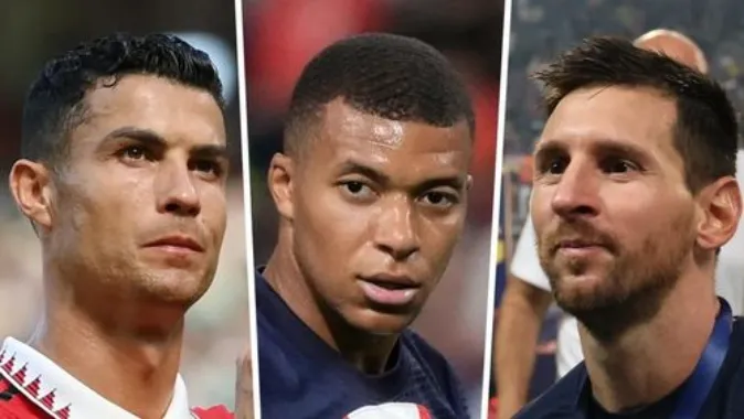 Ronaldo đối mặt nguy cơ bị Messi và Mbappe bỏ xa trong cuộc đua lịch sử- Ảnh 1. Ronaldo đối mặt nguy cơ bị Messi và Mbappe bỏ xa trong cuộc đua lịch sử- Ảnh 1.