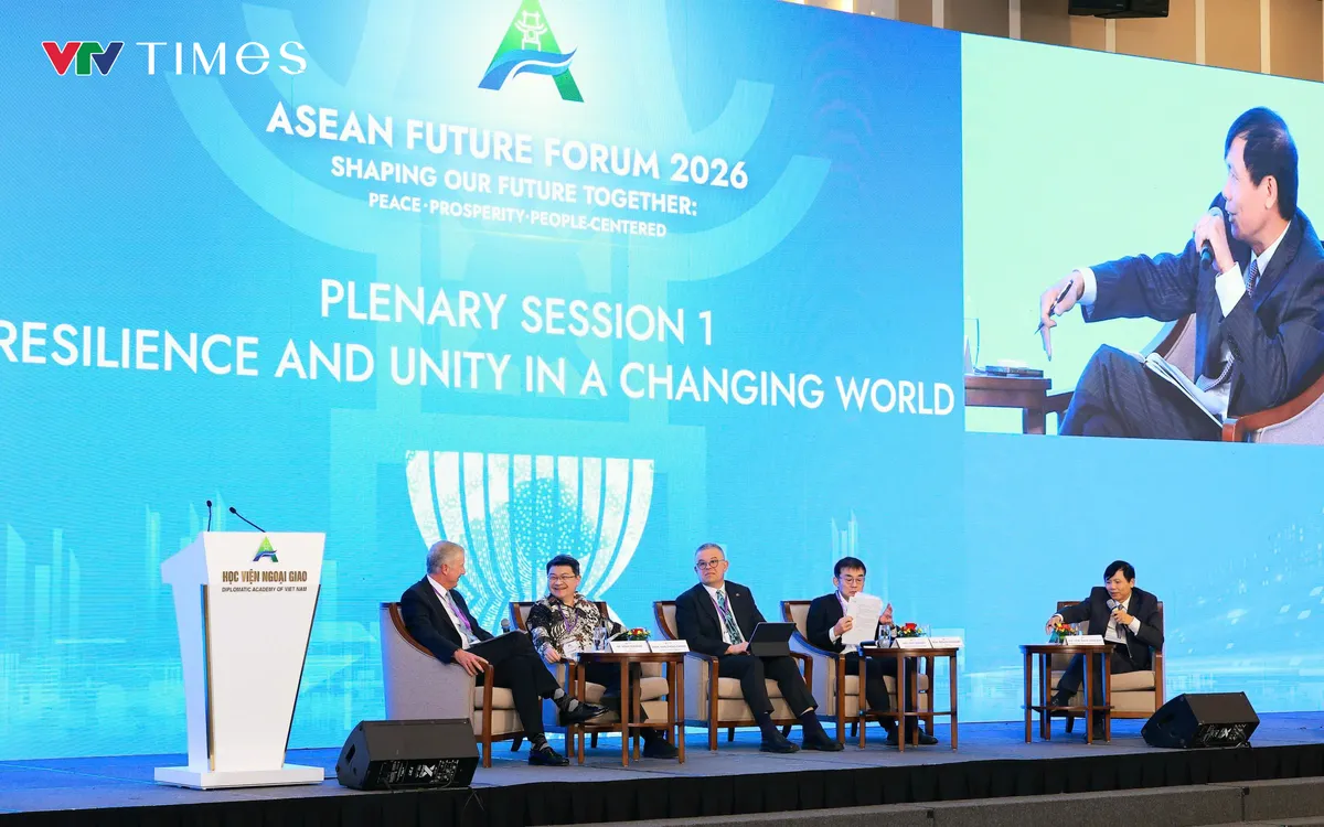 Phiên thảo luận mở đầu của Diễn đàn Tương lai ASEAN 2026 với chủ đề "Tự cường và đoàn kết cho một thế giới đang thay đổi". Ảnh: Hải Hưng